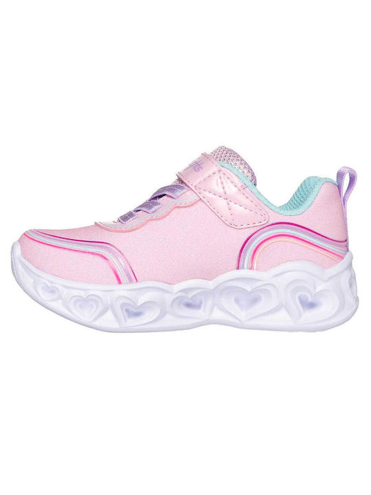 Skechers Παιδικά Sneakers με καρδούλες και φωτάκια Ροζ