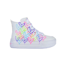 Skechers Hyperlift Love Daz Παιδικά Μποτάκια Λευκά