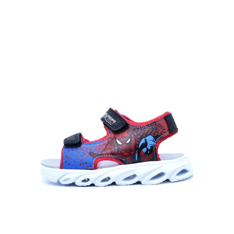 Spiderman SP013849 Παιδικά Πέδιλα Ανατομικά με Σκρατς & Φωτάκια Πολύχρωμα