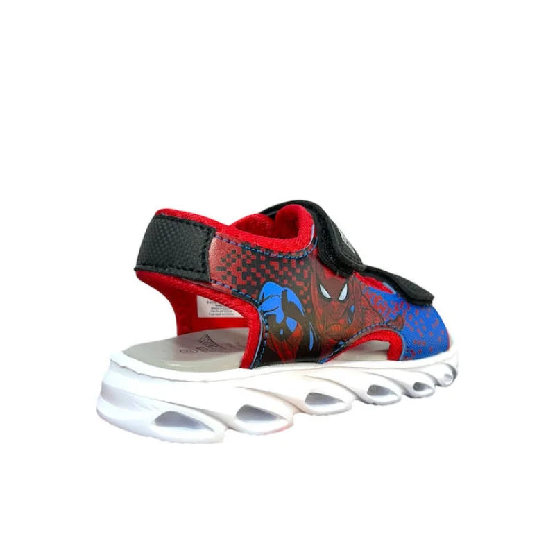 Spiderman SP013849 Παιδικά Πέδιλα Ανατομικά με Σκρατς & Φωτάκια Πολύχρωμα