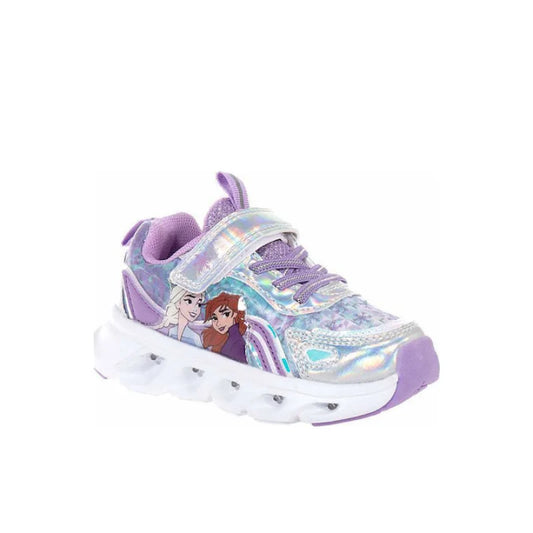 Leomil Disney Frozen Παιδικά Sneakers με Σκρατς & Φωτάκια Ασημί Παπούτσι Κορίτσι Φωτάκια / Shoes with Lights Girl fixedratio_20250915195701_disney_paidika_sneakers_me_skrats_fotakia_asimi_fz015329_lilac