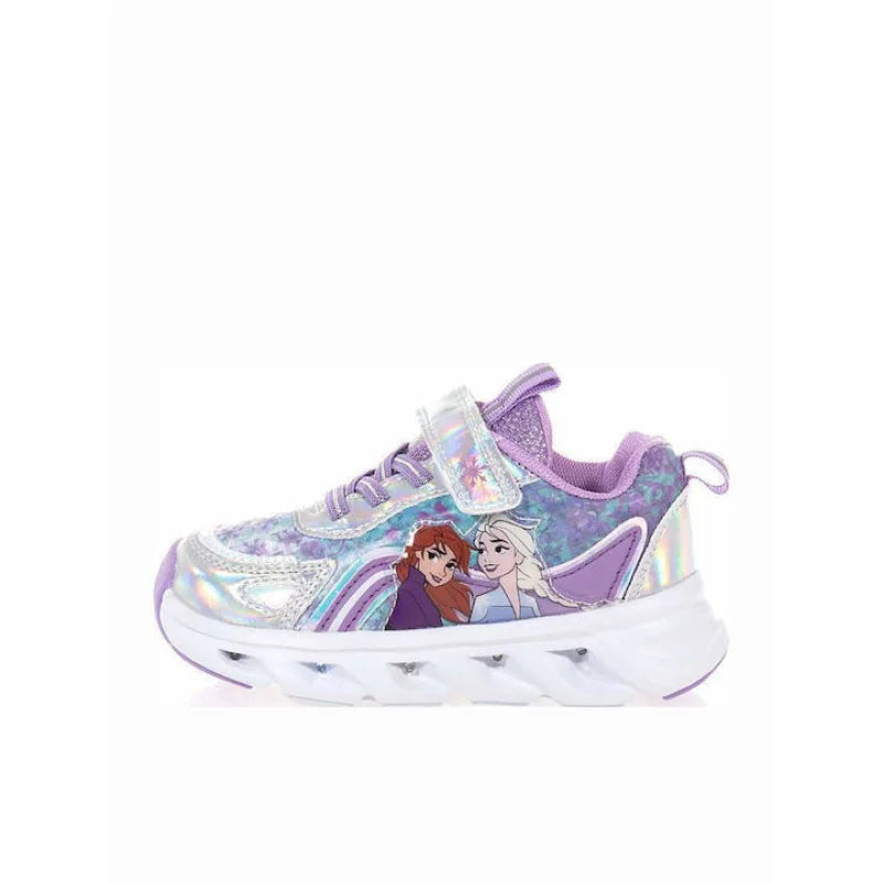 Leomil Disney Frozen Παιδικά Sneakers με Σκρατς & Φωτάκια Ασημί Παπούτσι Κορίτσι Φωτάκια / Shoes with Lights Girl fixedratio_20250915195711_a2b914b8