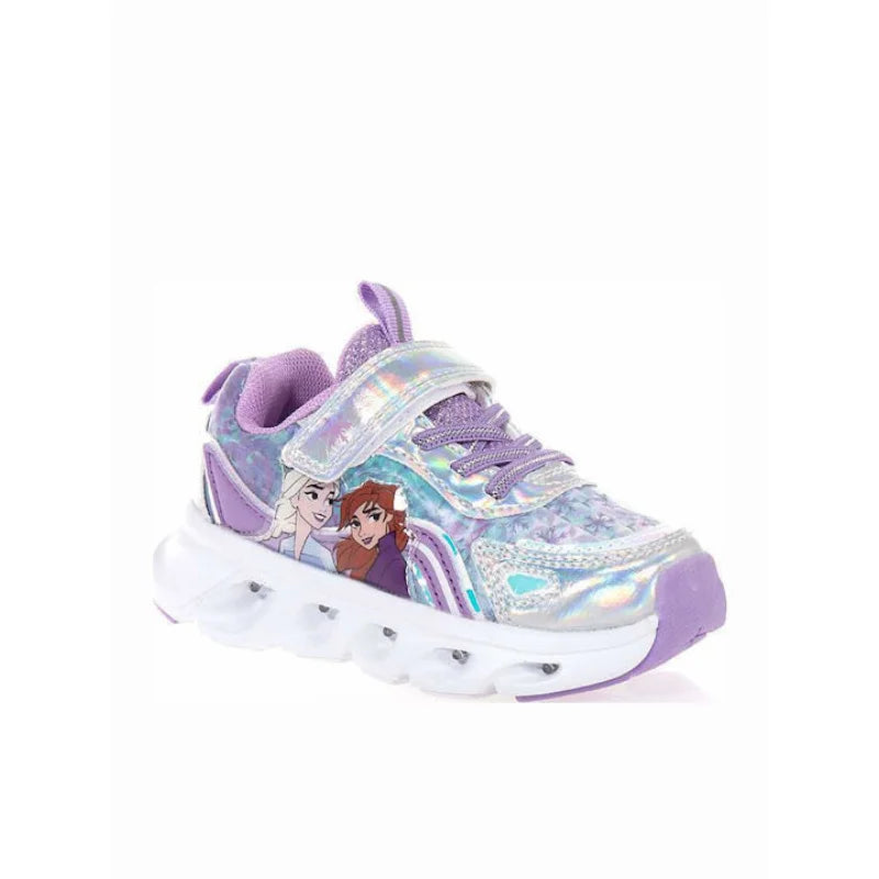 Leomil Disney Frozen Παιδικά Sneakers με Σκρατς & Φωτάκια Ασημί Παπούτσι Κορίτσι Φωτάκια / Shoes with Lights Girl fixedratio_20250915195723_15c59def