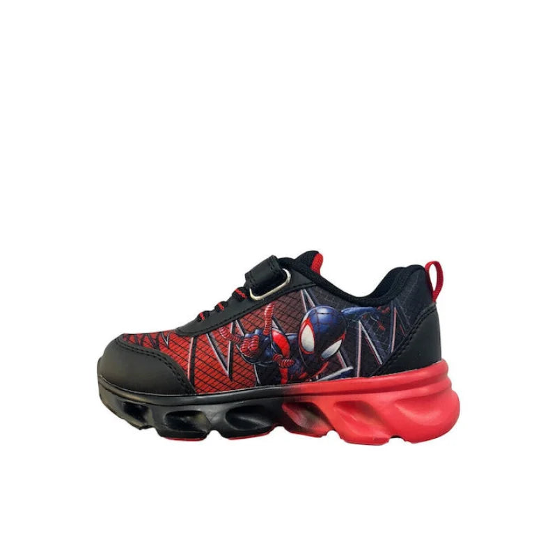 Leomil Disney Spiderman Παιδικά Sneakers Ανατομικά με Σκρατς & Φωτάκια Μαύρα Παπούτσι Αγόρι Φωτάκια / Shoes with Lights Boy fixedratio_20250915201549_2cf01989