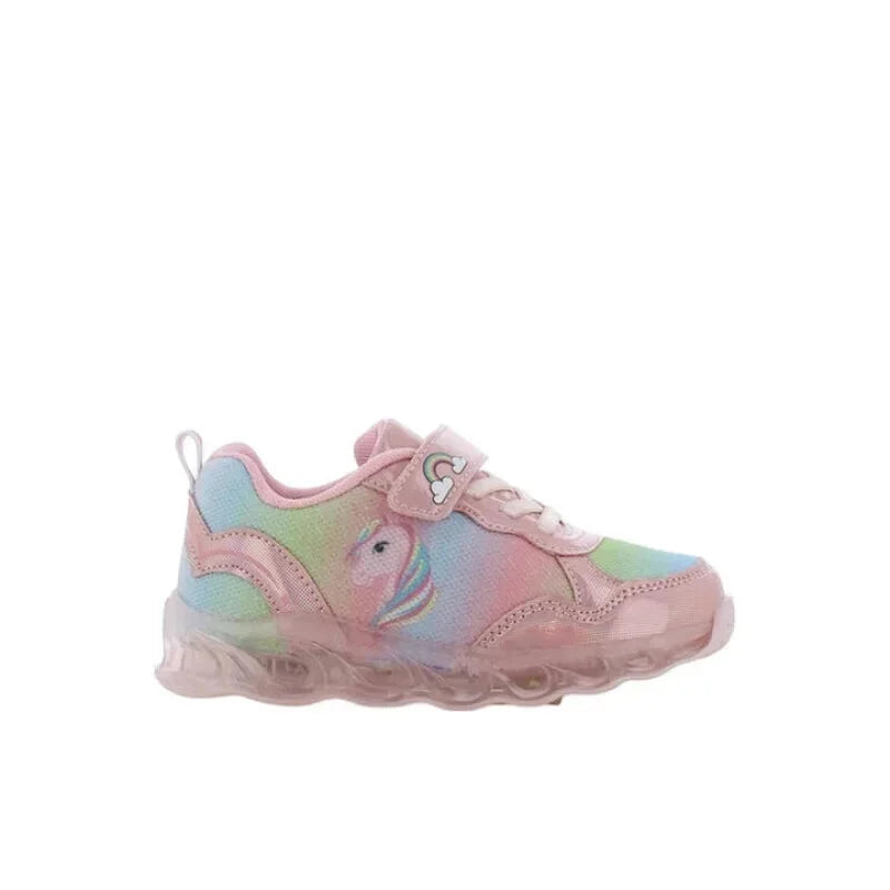 Leomil Unicorn AS046540 Παιδικά Sneakers Ανατομικά με Σκρατς & Φωτάκια Ροζ Παπούτσι Κορίτσι Φωτάκια / Shoes with Lights Girl fixedratio_20260305150209_paidika_sneakers_anatomika_me_skrats_fotakia_roz_as046540