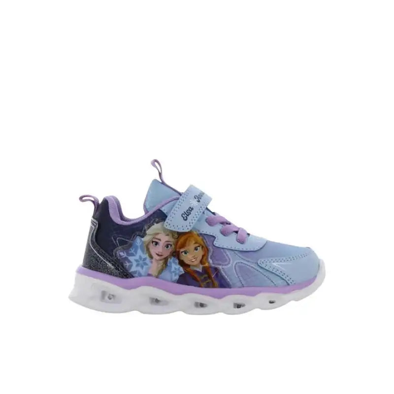 Frozen Παιδικά Sneakers FZ015975 Ανατομικά με Σκρατς & Φωτάκια Μωβ