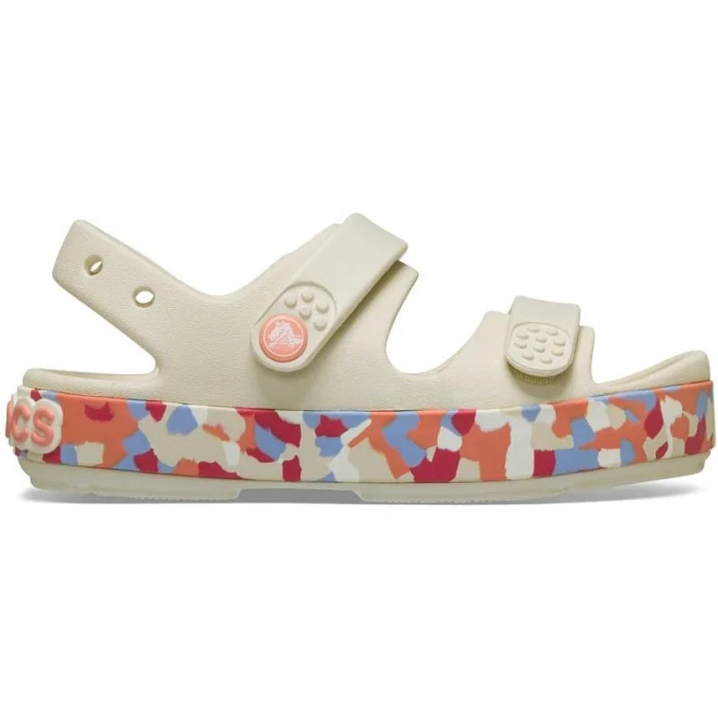 Crocs Crocs 212528-2MK Βρεφικά Σανδάλια για Κορίτσια Bone/Multi Θαλάσσης Κορίτσι / Beachwear Girl ftp-212528-2MK_01