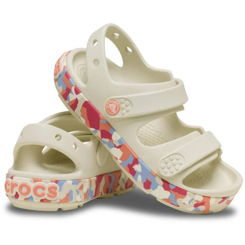 Crocs Crocs 212528-2MK Βρεφικά Σανδάλια για Κορίτσια Bone/Multi Θαλάσσης Κορίτσι / Beachwear Girl ftp-212528-2MK_02