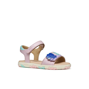 Geox Geox J658ZB Haiti Παιδικά Δερμάτινα Πέδιλα Pink Lilac Πέδιλο Κορίτσι / Sandals Girl ftp-J658ZB-C8842-HAITI_5