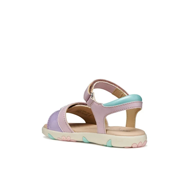 Geox Geox J658ZB Haiti Παιδικά Δερμάτινα Πέδιλα Pink Lilac Πέδιλο Κορίτσι / Sandals Girl ftp-J658ZB-C8842-HAITI_6