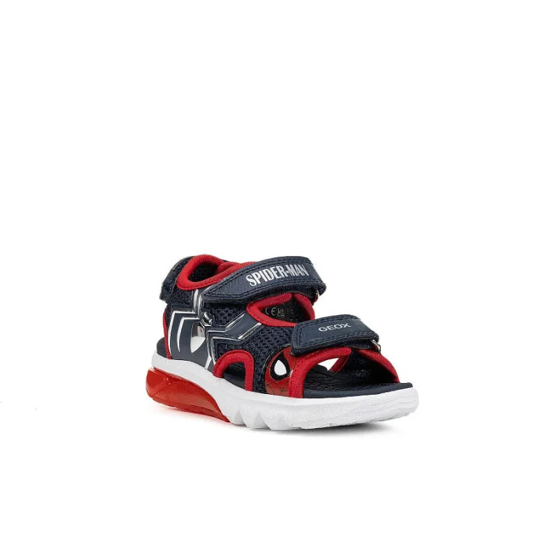 Geox Geox Παιδικά Πέδιλα με Φώτα Spider-Man J65MXB 014CE C0735 CIBERDR Μπλέ Πέδιλο Αγόρι Φωτάκια / Sandal Boy Lights ftp-J65MXB-C0735-CIBERDR_5