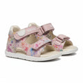 Geox Geox B254WA Macchia Βρεφικά Δερμάτινα Πέδιλα Ροζ Floral Πέδιλο Κορίτσι / Sandals Girl geox-baby-shoes-4