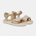 Geox Geox J658ZC Haiti Παιδικά Δερμάτινα Πέδιλα - Dorado Χρυσό Πέδιλο Κορίτσι / Sandals Girl geox-gold-sandals-4