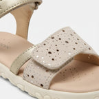 Geox Geox J658ZC Haiti Παιδικά Δερμάτινα Πέδιλα - Dorado Χρυσό Πέδιλο Κορίτσι / Sandals Girl geox-gold-sandals-5