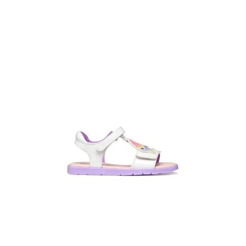 Geox Geox J65P1C Joyfoot Παιδικά Πέδιλα με Παγωτάκια Λευκό Λιλά Πέδιλο Κορίτσι / Sandals Girl geox-j-sandal-joyfoot-j65p1c-000hh-c0761-_1