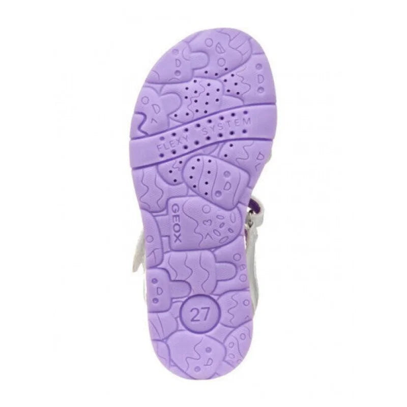Geox Geox J65P1C Joyfoot Παιδικά Πέδιλα με Παγωτάκια Λευκό Λιλά Πέδιλο Κορίτσι / Sandals Girl geox-j-sandal-joyfoot-j65p1c-000hh-c0761-_3