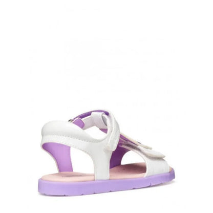 Geox Geox J65P1C Joyfoot Παιδικά Πέδιλα με Παγωτάκια Λευκό Λιλά Πέδιλο Κορίτσι / Sandals Girl geox-j-sandal-joyfoot-j65p1c-000hh-c0761-_4