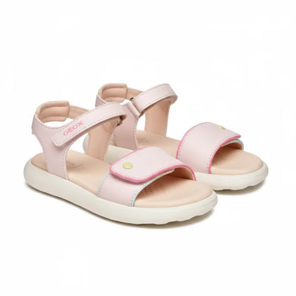 Geox Geox J65MSC Puffy Pop Παιδικά Δερμάτινα Πέδιλα - Ροζ Πέδιλο Κορίτσι / Sandals Girl geox-puffy-pop-pink-1