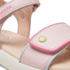 Geox Geox J65MSC Puffy Pop Παιδικά Δερμάτινα Πέδιλα - Ροζ Πέδιλο Κορίτσι / Sandals Girl geox-puffy-pop-pink-5