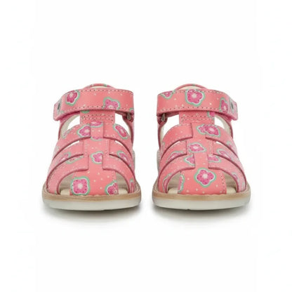 Kickers Kickers Παιδικά Δερμάτινα Παπουτσοπέδιλα Ανατομικά για Κορίτσια Ροζ Πέδιλο Κορίτσι / Sandals Girl kickers-pink-sandals-front-view