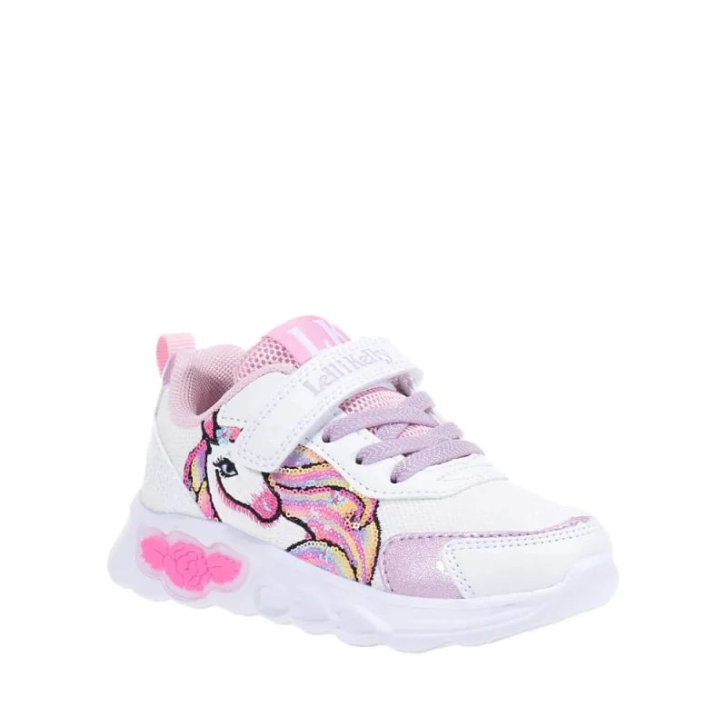 Lelli Kelly Lelli Kelly Sneakers μονόκερος με φωτάκια LKAL4746A00-BI01 Λευκό Παπούτσι Κορίτσι Φωτάκια / Shoes with Lights Girl paidika-athlitika-lelli-kelly-lkal4746-bi01-leyko-1