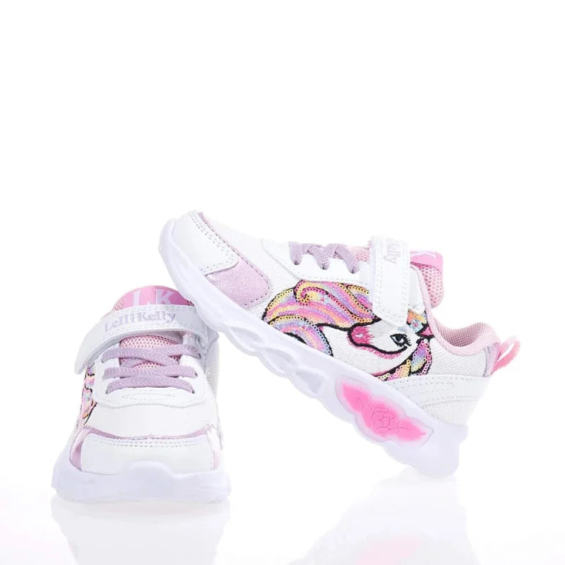 Lelli Kelly Lelli Kelly Sneakers μονόκερος με φωτάκια LKAL4746A00-BI01 Λευκό Παπούτσι Κορίτσι Φωτάκια / Shoes with Lights Girl paidika-athlitika-lelli-kelly-lkal4746-bi01-leyko-4