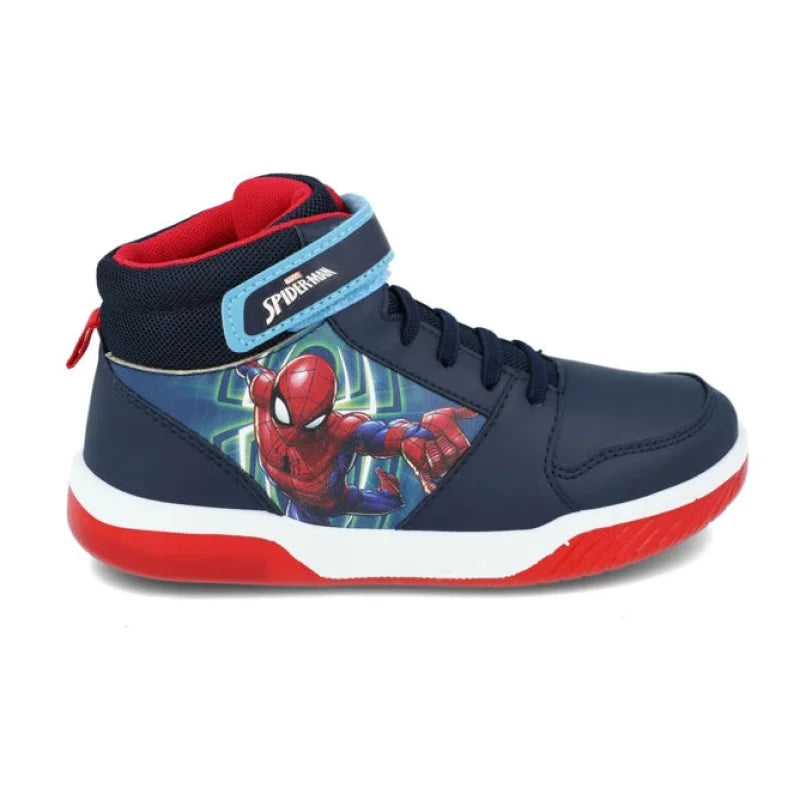 Leomil Spiderman Παιδικά Ανατομικά Sneakers High με Φωτάκια για Αγόρια - Μπλε Παπούτσι Αγόρι Φωτάκια / Shoes with Lights Boy pol_pm_Sneakersy-Spider-Man-ze-swiecaca-podeszwa-granatowe-buty-sportowe-za-kostke-3163_3