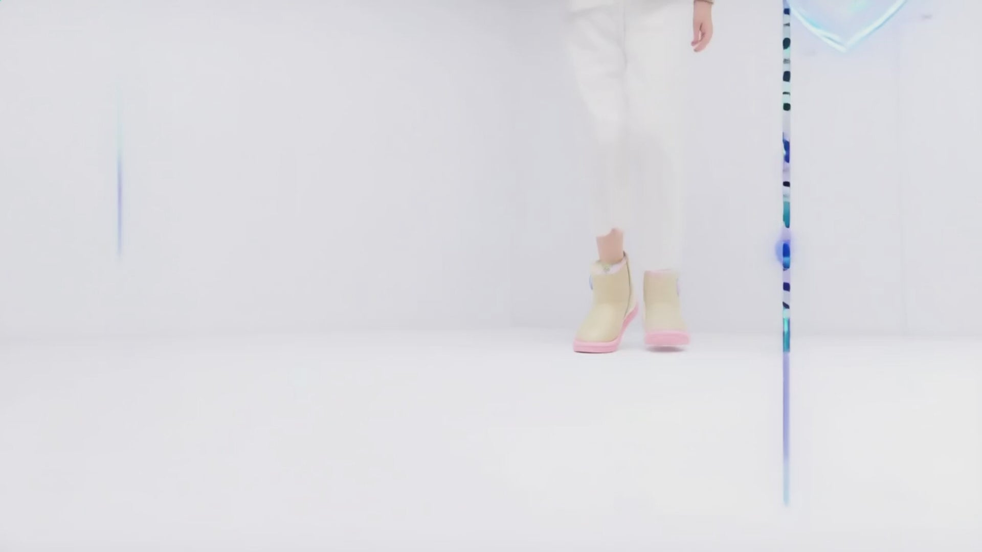 Agatha Ruiz De La Prada Παιδικό Ανατομικό Μποτάκι με Γούνα και Καρδιές Μπέζ