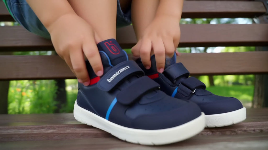 Biomecanics Παιδικό Δερμάτινο Ανατομικό Μποτάκι για Αγόρια Μπλε