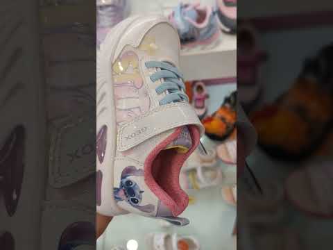 Geox J65E9B 0AN02 C0653 Παιδικά Sneakers Assister Disney Stitch - White/Multi
