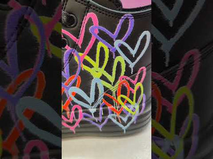 Skechers Hyperlift Love Daz Παιδικά Μποτάκια Λευκά