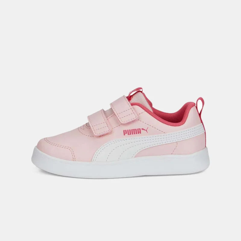 Puma Παιδικά Sneakers Courtflex με Σκρατς για Κορίτσι Ροζ