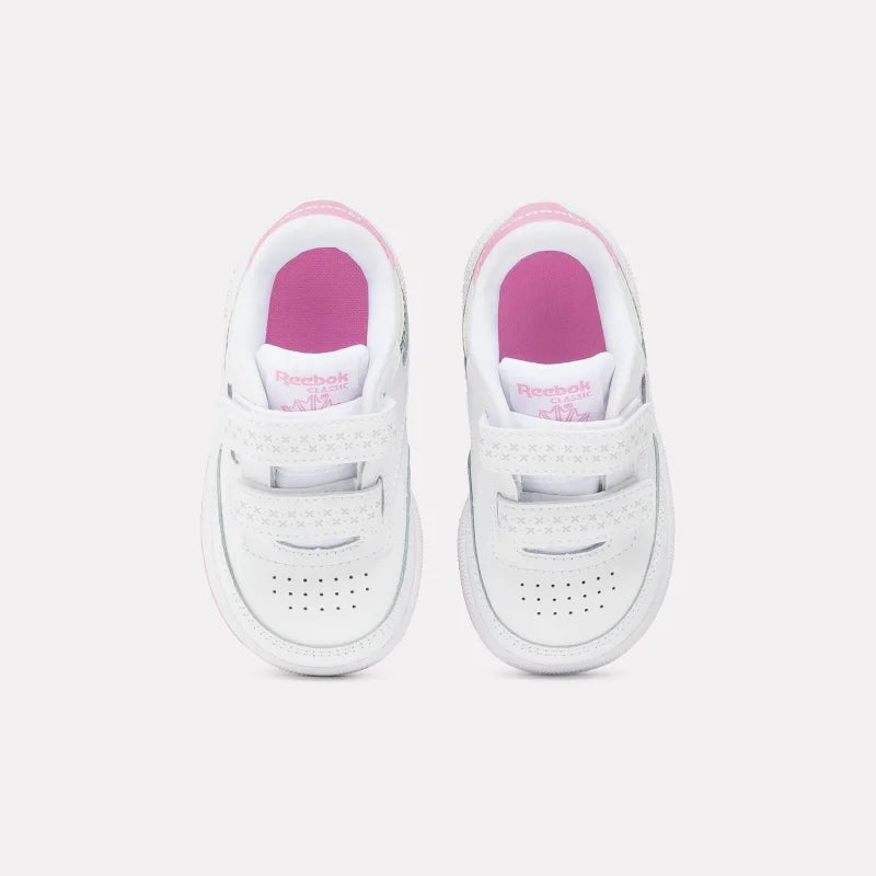 Reebok Reebok Παιδικά Sneakers για Κορίτσια Λευκά Ρόζ Sneaker Κορίτσι / Sneaker Girl reebok-kids-club-c-2v-2-0-sneakers_22251573_52744639_2048