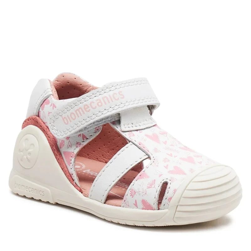 Biomecanics Biomecanics Δερμάτινα Παπουτσοπέδιλα Ανατομικά για Κορίτσι Λευκά Πέδιλο Κορίτσι / Sandals Girl sandalia-biomecanics-242104-b-blanco-0000303701710