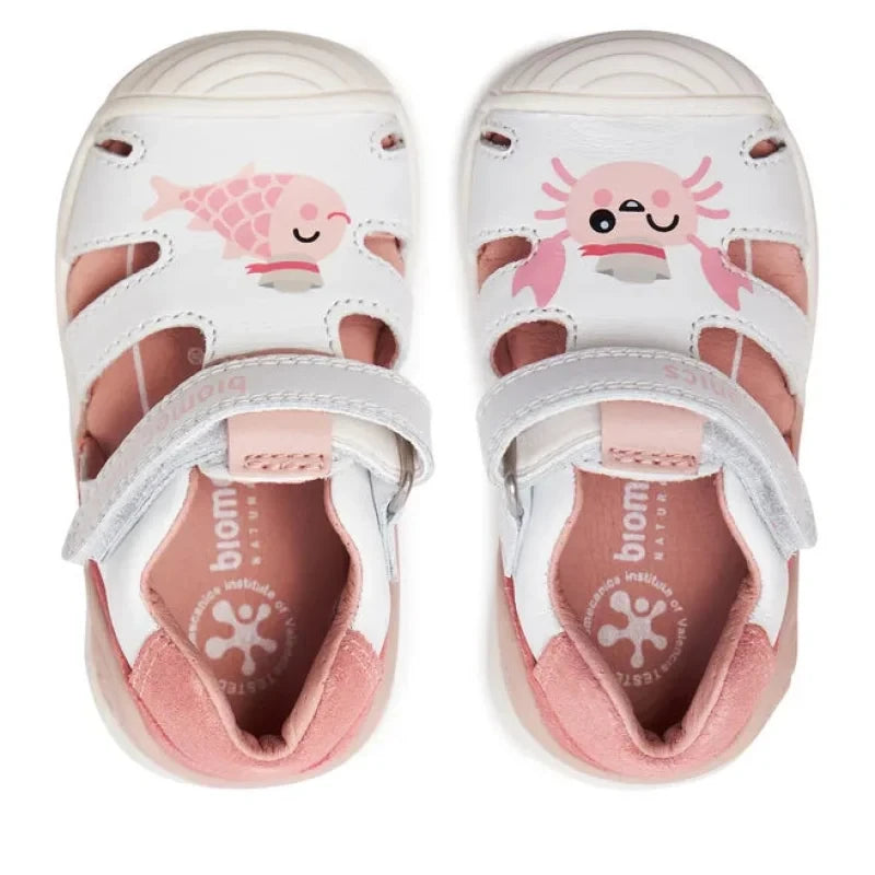 Biomecanics Biomecanics Δερμάτινα Παπουτσοπέδιλα Ανατομικά για Κορίτσι Λευκά Πέδιλο Κορίτσι / Sandals Girl sandalia-biomecanics-242105-a-blanco-0000303701741_3