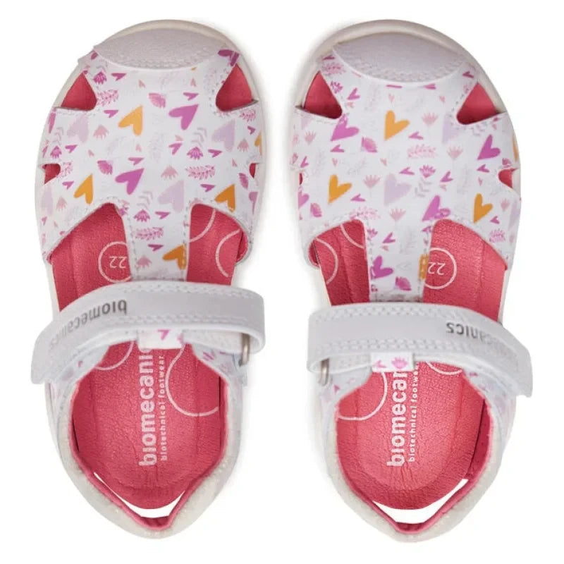 Biomecanics Biomecanics Δερμάτινα Ανατομικά Παπουτσοπέδιλα για Κορίτσι Λευκά Πέδιλο Κορίτσι / Sandals Girl sandalia-biomecanics-242231-b-m-blanco-0000303705985_3