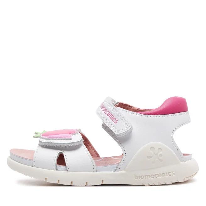 Biomecanics Biomecanics Δερμάτινα Ανατομικά Πέδιλα για Κορίτσι Λευκά Πέδιλο Κορίτσι / Sandals Girl sandalia-biomecanics-242237-a-m-blanco-0000303706104_4