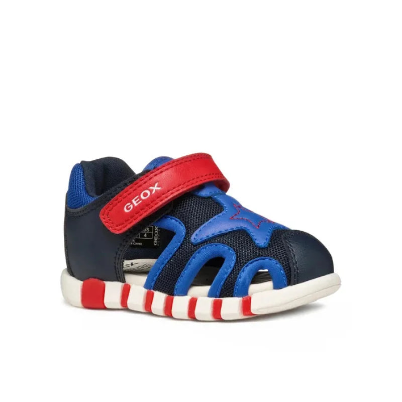 Geox Geox Παιδικά Παπουτσοπέδιλα για Αγόρια Μπλέ-Κόκκινο Πέδιλο Αγόρι / Sandals Boy sandalia-geox-b-sandal-iupidoo-b555pc-0bc14-c4226-skouro-mple-0000304616570