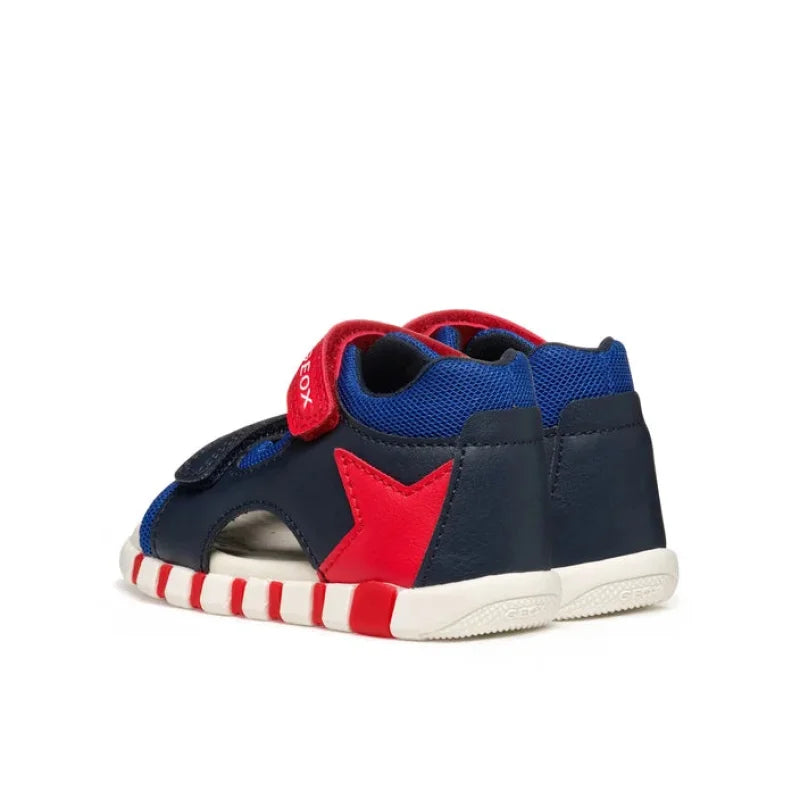 Geox Geox Παιδικά Παπουτσοπέδιλα για Αγόρια Μπλέ-Κόκκινο Πέδιλο Αγόρι / Sandals Boy sandalia-geox-b-sandal-iupidoo-b555pc-0bc14-c4226-skouro-mple-0000304616570_1