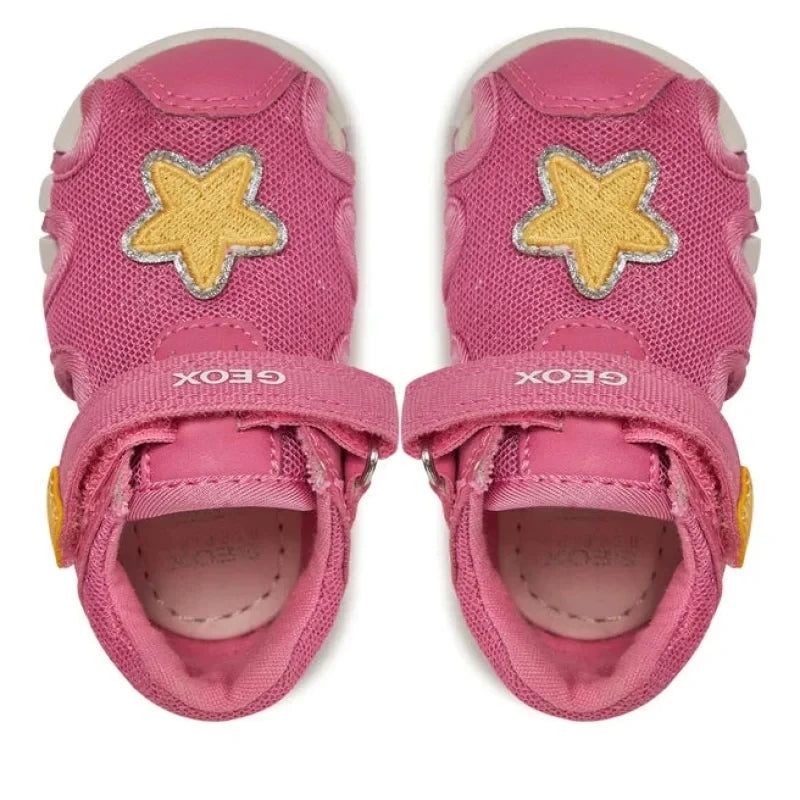 Geox Geox Παιδικά Ανατομικά Παπουτσοπέδιλα για Κορίτσια Ροζ Κίτρινα Πέδιλο Κορίτσι / Sandals Girl sandalia-geox-b-sandal-iupidoo-gir-b4517b-0gnbc-c8f2v-dk-pink-yellow-0000303470333_4