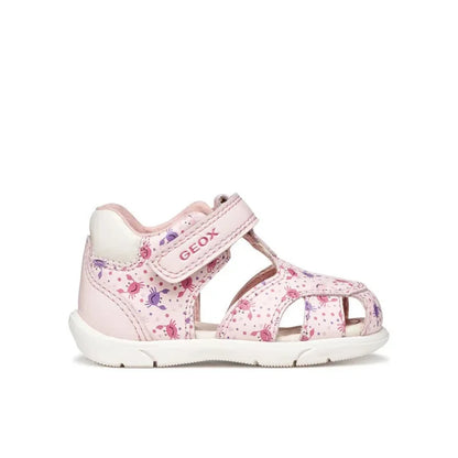 Geox Geox B556FB Sandal Zapito Girl Βρεφικά Δερμάτινα Πέδιλα Ροζ με Καβουράκια Πέδιλο Κορίτσι / Sandals Girl sandalia-geox-b-sandal-zapito-girl-b556fb-05404-c0811-roz-0000305698520