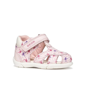 Geox Geox B556FB Sandal Zapito Girl Βρεφικά Δερμάτινα Πέδιλα Ροζ με Καβουράκια Πέδιλο Κορίτσι / Sandals Girl sandalia-geox-b-sandal-zapito-girl-b556fb-05404-c0811-roz-0000305698520_1