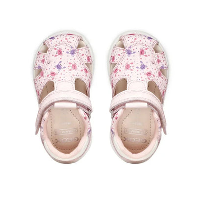 Geox Geox B556FB Sandal Zapito Girl Βρεφικά Δερμάτινα Πέδιλα Ροζ με Καβουράκια Πέδιλο Κορίτσι / Sandals Girl sandalia-geox-b-sandal-zapito-girl-b556fb-05404-c0811-roz-0000305698520_2