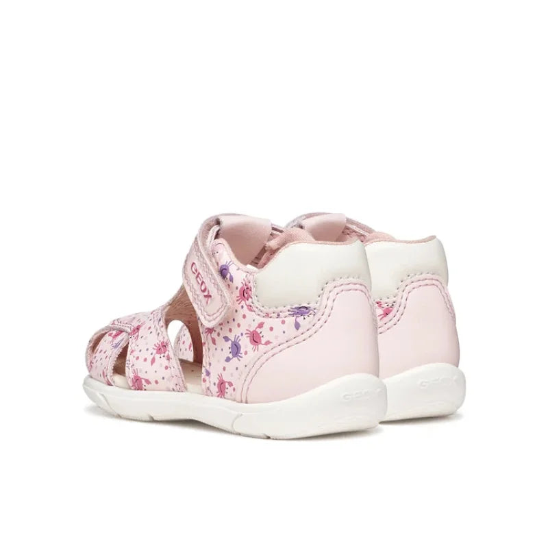 Geox Geox B556FB Sandal Zapito Girl Βρεφικά Δερμάτινα Πέδιλα Ροζ με Καβουράκια Πέδιλο Κορίτσι / Sandals Girl sandalia-geox-b-sandal-zapito-girl-b556fb-05404-c0811-roz-0000305698520_4