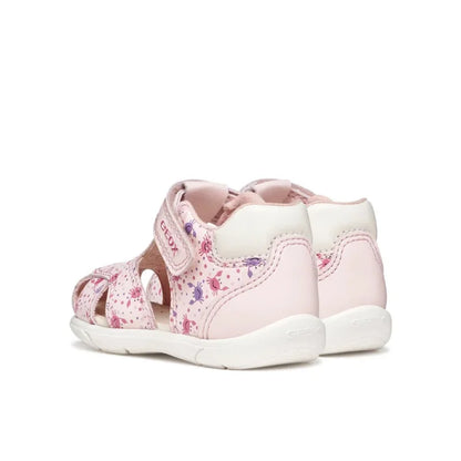 Geox Geox B556FB Sandal Zapito Girl Βρεφικά Δερμάτινα Πέδιλα Ροζ με Καβουράκια Πέδιλο Κορίτσι / Sandals Girl sandalia-geox-b-sandal-zapito-girl-b556fb-05404-c0811-roz-0000305698520_4