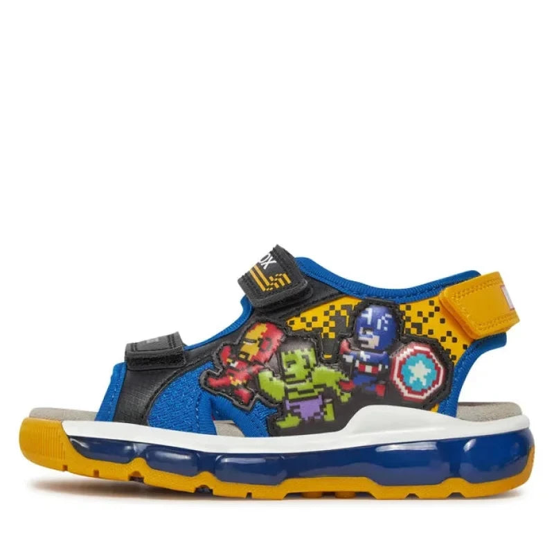 Geox Geox Παιδικά Πέδιλα J Sandal Android Πολύχρωμα Πέδιλο Αγόρι Φωτάκια / Sandal Boy Lights sandalia-geox-j-sandal-android-boy-j450qc-014ce-c0245-m-black-royal-0000303479732_5