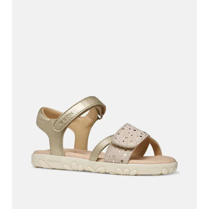 Geox Geox J658ZC Haiti Παιδικά Δερμάτινα Πέδιλα - Dorado Χρυσό Πέδιλο Κορίτσι / Sandals Girl sandalia-nina-geox-j658zc-0nf07-c2012-dorado_2