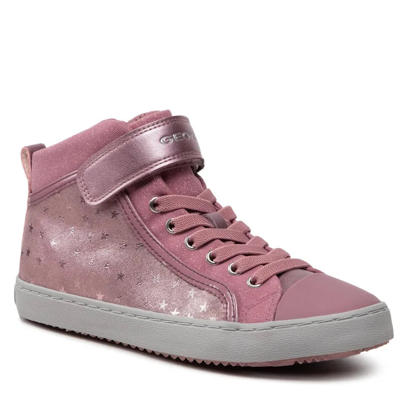 Geox Children's High Anatomical Sneakers for Girls Pink