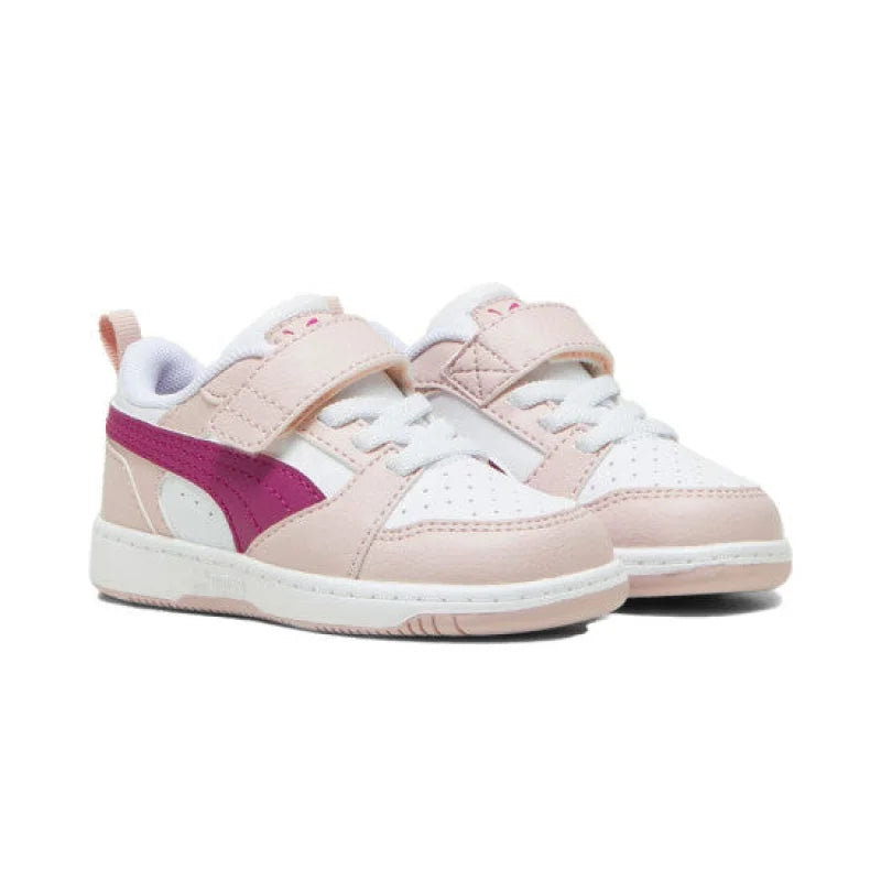 Puma Puma Rebound V6 Lo Λευκό - Άνεση και Στυλ σε Κάθε Βήμα Sneaker Κορίτσι / Sneaker Girl sneakers-puma-koritsi-leyko-roz-pastel-kai-mwb_0002_Layer95-550x550