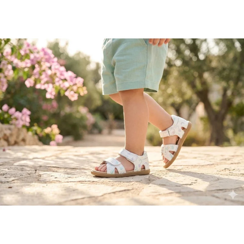 Bobux Bobux Παιδικά Σανδάλια Flora iwalk BQ10675W54LE White Floral Πέδιλο Κορίτσι / Sandals Girl unnamed_3